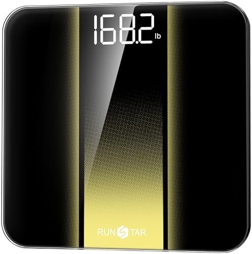 Digital bathroom scale with clear led backlight