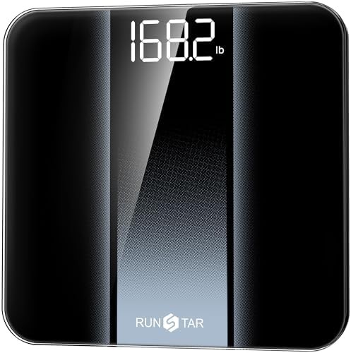 Silver digital scale with tempered glass platform