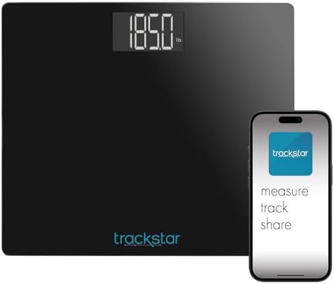 Black wide platform bluetooth digital scale