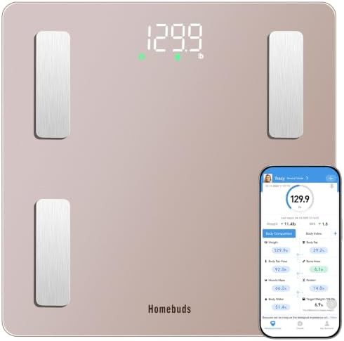 Rose gold bluetooth body composition scale