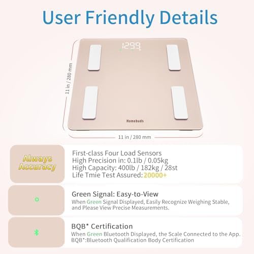 Rose gold bluetooth body composition scale — photo 3