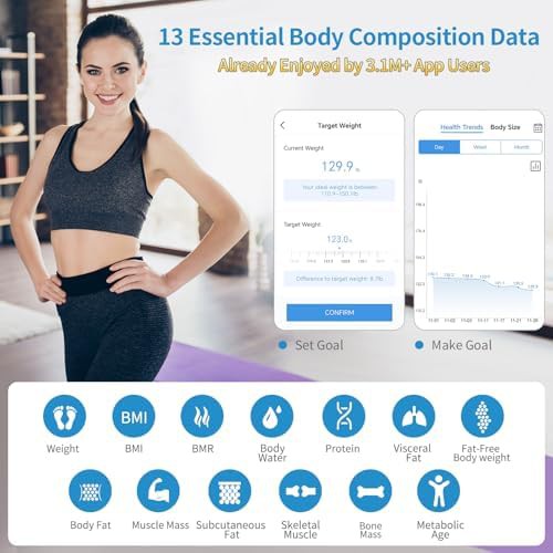 Rose gold bluetooth body composition scale — photo 4