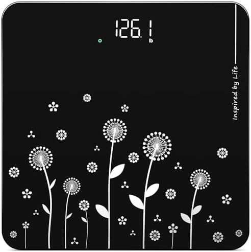 Black digital scale with white LED