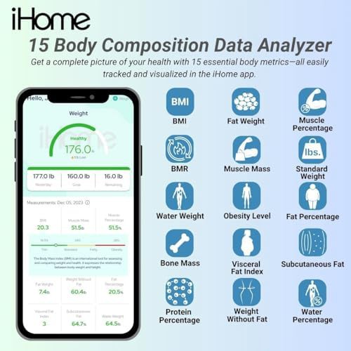 iHome black smart bluetooth body weight scale — photo 4