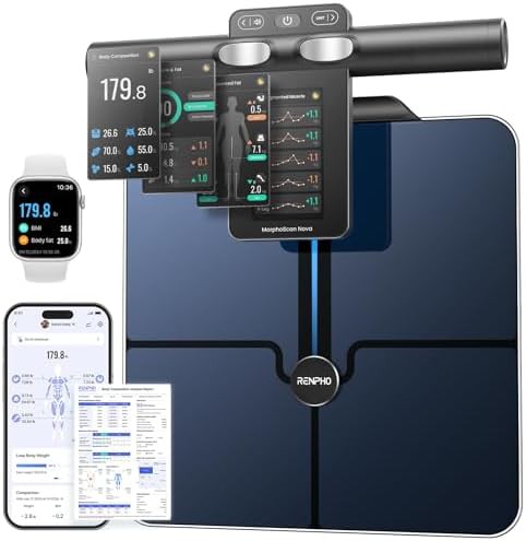 Rechargeable smart scale with TFT handle display