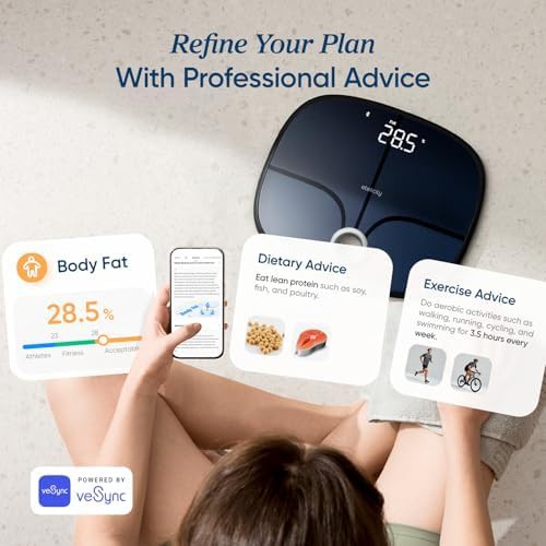 Etekcity rechargeable smart scale in black — photo 3
