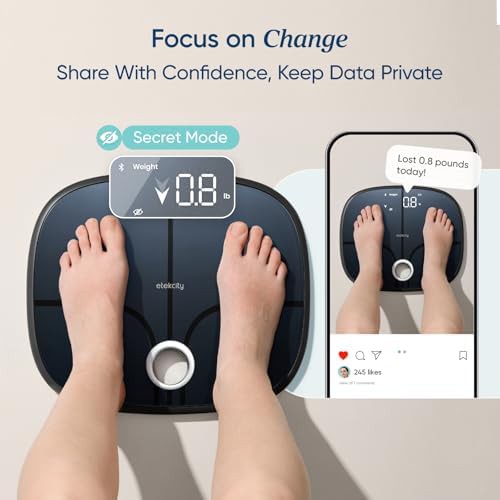 Etekcity rechargeable smart scale in black — photo 5