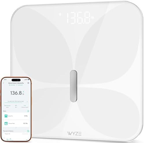 White bluetooth smart scale for body composition