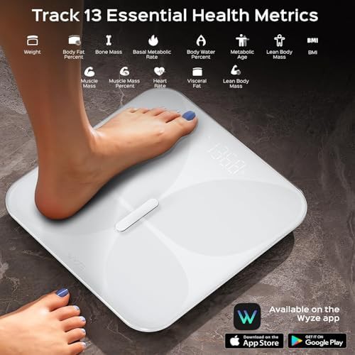 White bluetooth smart scale for body composition — photo 3