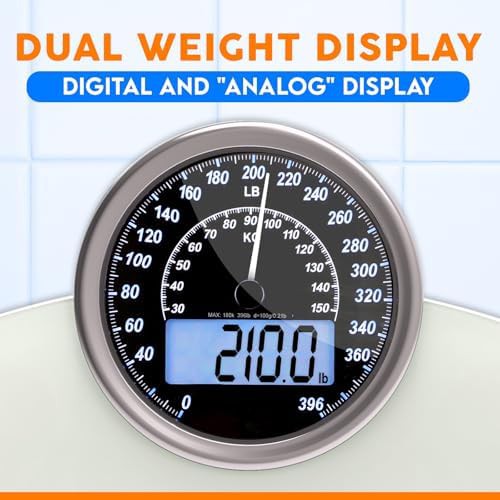 Hybrid Analog and Digital White Glass Scale — photo 3