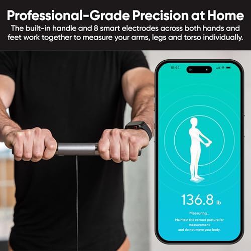 Black bodyscan smart scale with handle — photo 3