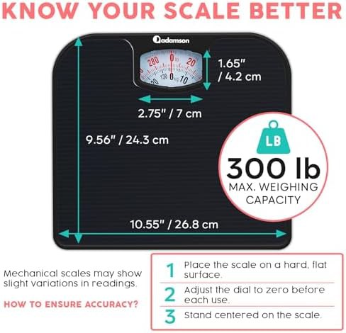 Full black analog weight scale — photo 3