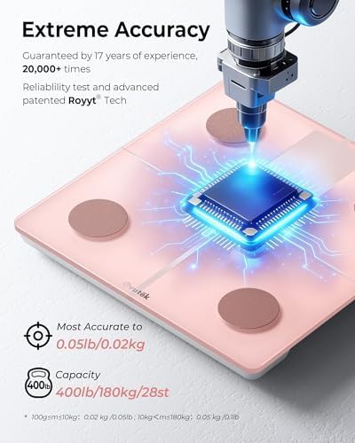 Pink smart scale for body fat and bmi — photo 4