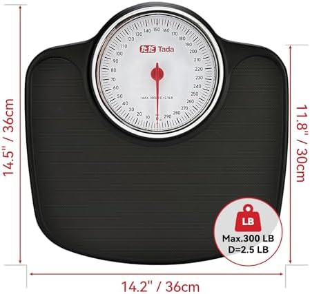 Analog bathroom scale with non-slip platform — photo 5