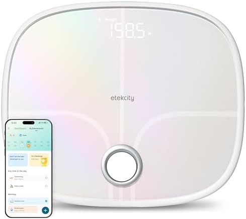 Etekcity rechargeable smart scale in white