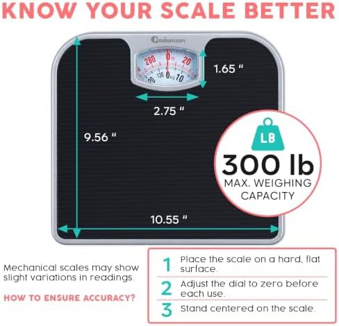 Silver compact analog 300 lb scale — photo 3