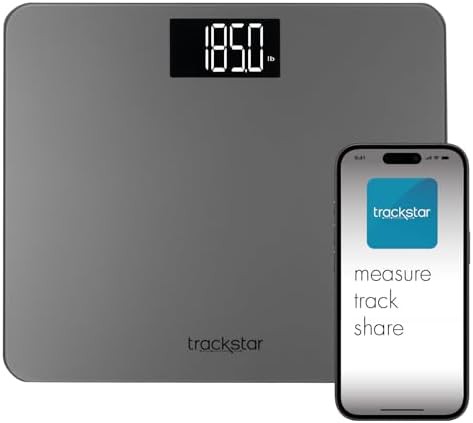 Silver wide platform bluetooth digital scale