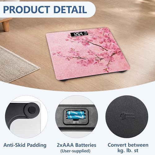 Pink cherry blossom floral digital scale — photo 3